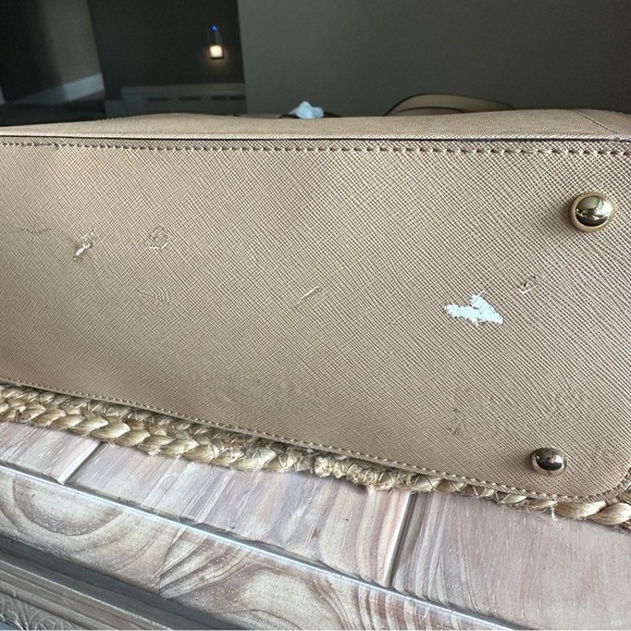 CALVIN KLEIN NWT Large Tote Nude Saffiano Leather Handbag H2RB1283 - Picture 15 of 16